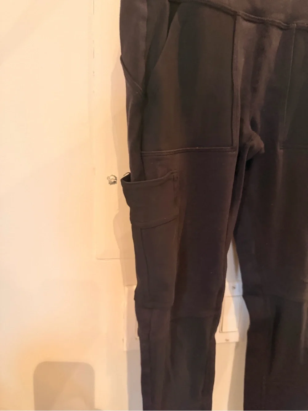 All High-Waist Black Cargo Leggings